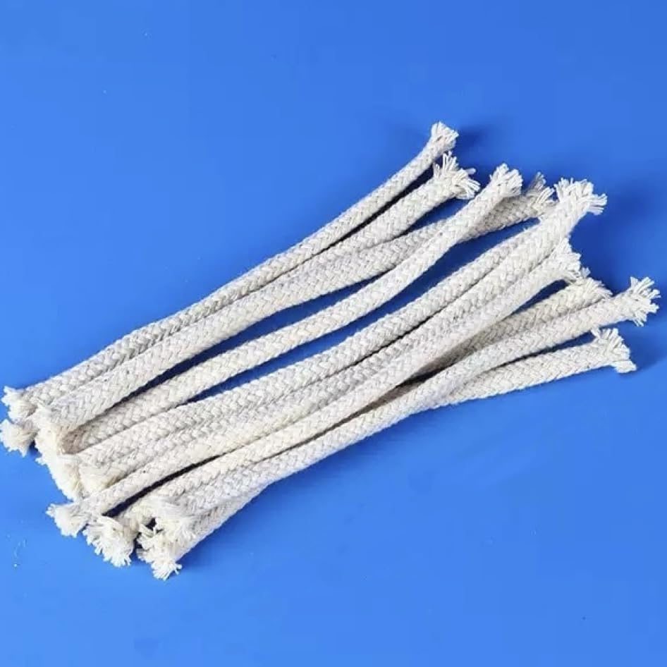 20 Pcs Oil Lamp Wicks Replacement Cotton Braided Round Candle DIY Making Supplies for Torches Alcohol Candle Burner Kerosene