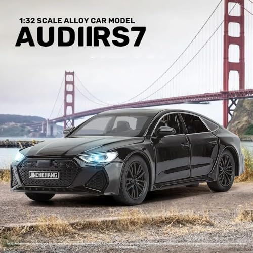 Image of Sky Tech Audi RS7 Sportback Car 1:32 Scale Model Car Exclusive Alloy Metal Pull Back Die-cast Diecast Metal Pullback Toy Openable Doors & Light Music Best Gifts Toys Kids【Colors as Per Stock】