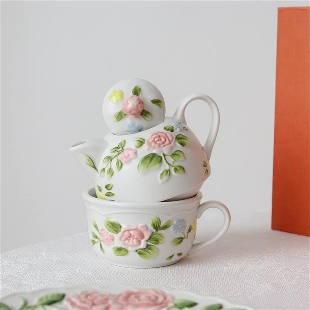 Hand-painted Early Roses Ceramic Tumbler Afternoon Tea Coffee Mug