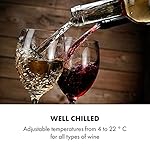 Klarstein Weinkühlschrank, Getränkekühlschrank Schmal, Kühlschrank mit Glastür, Getränkekühlschränke Freistehend, Weinkühlschrank Klein, Weinkühlschränke 1 Zone, UV-Schutz, 4-22 °C, 12 Flaschen – Bild 5