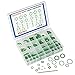BUSY-CORNER 495 Pieces SAE Metric O Ring Kit with O-Ring Pick & Installation Tools Rubber Washer Orings for A/C Professional Plumbing Automotive(Green Green)