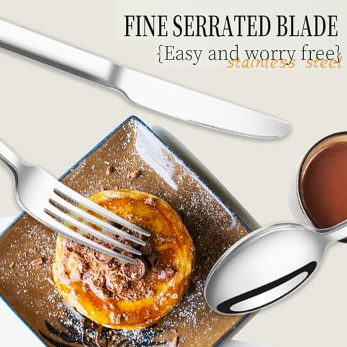 Silverware Set, 40-Piece Forged Flatware Cutlery Set Premium Stainless Steel, Service for 8, for Home, Wedding, Party,Gift, Mirror Polished and Dishwasher Safe