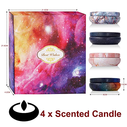 TOUVE Geurkaarsen, cadeauset, cadeaus voor vrouwen, 4 x 4,0 oz, sojawas, aromatherapie, kaarsensets voor stressvermindering en ontspanning van het lichaam, cadeaus voor Kerstmis, verjaardag, Valentijnsdag, badkamer, yoga - Image 4
