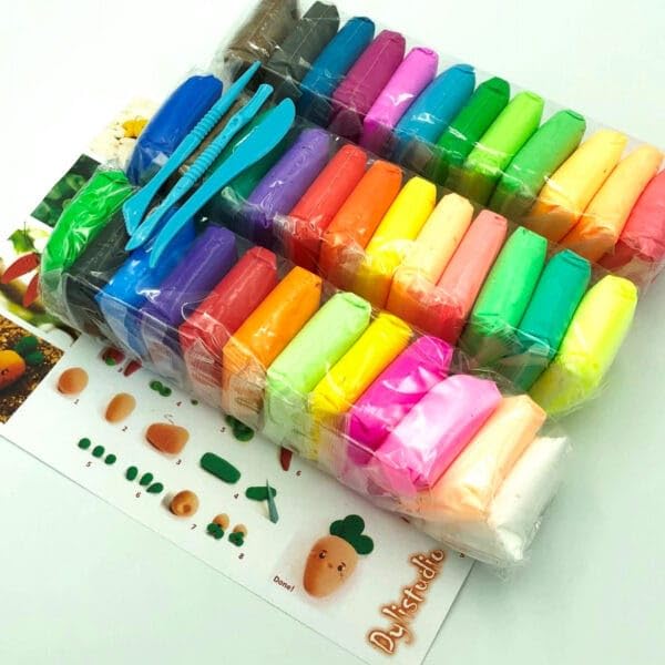 Image of Air Dry Foam Clay, 12 Different Color Fluffy Foam Clay, Non-Toxic Modeling Clay for Kids & Adults - Easy to Mold & Shape, Perfect for Arts, Crafts, Sculpting & DIY Projects (Pack of 36)