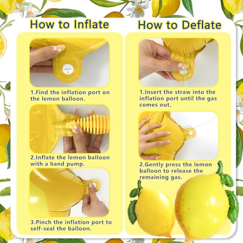 Image of Lemon Foil Balloons She Found Her Main Squeeze Bridal Shower Baby Shower Amalfi Coast Wedding Hawaiian Luau Summer Party Decorations Lemonade Stand Supplies Freshly Graduated Lemon Themed Party Decor