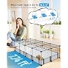 BUCATSTATE 20 Panels Guinea Pigs Cages, Small Animal Playpen with Waterproof Mat, 47 L*24 W*12 H Metal Hedgehog Enclosure with Door, C&C Cage for Bunny Rabbit Chinchillas