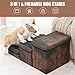 PJDDP Dog Stairs with Storage, Folding Pet Stairs for High Beds,Detachable Doggie Ladder,Pet Storage Stepper for Cats & Small and Medium Dogs,Doggie Ladder for High Bed Sofa/Window Perch