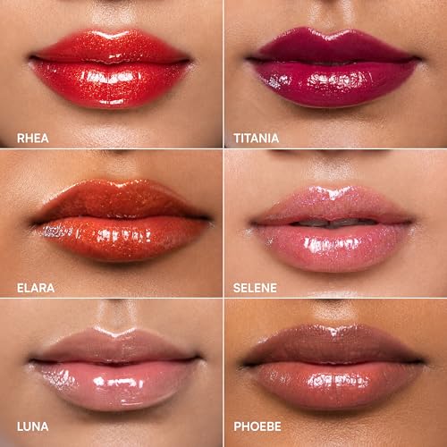 Image of Dream Beauty Collagen Lip Gloss | Rose Pink Shimmer | Non-Sticky Tinted Gloss with Hyaluronic Acid & Vitamin E | Glossy, Plump, Hydrated Lips | Long-Lasting | 4.7ml (Selene)