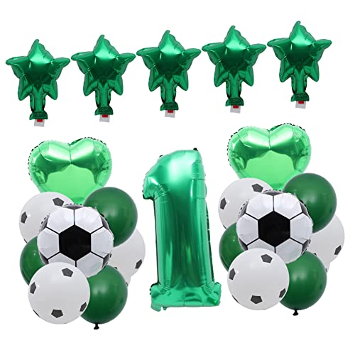 TOYANDONA 1 Juego primer globo de cumpleaños balões balloons fiesta temática fútbol balones de fútbol futebol fondo de juego de deportes decoraciones temáticas de fútbol película de aluminio