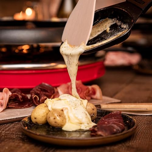 Raclette Schaber,Raclette Spatel,Raclette Schieber, 8PCS mit 1 Silikonbürste Raclette Pfannenwender Küchenwerkzeuge Küchenutensilien für Antihaft Pfannen Käse Grills Gourmet Bretter