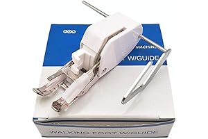 YEQIN Open Toe Walking Foot with Guide: Stitch Multiple Layers, Match Prints