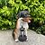 halp·ssfm Solar Garden Statues Dog Figurine with LED Light Lantern Outdoor Art Decor for Patio Lawn Yard Housewarming Home Ornaments Gifts for Dog Lovers Mom Grandma Women
