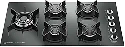 Electrolux Cooktop 5 Bocas a Gás Electrolux Espelhado Home Pro ChamaPrecisa e Multi Chama (KE5HP) Bivolt