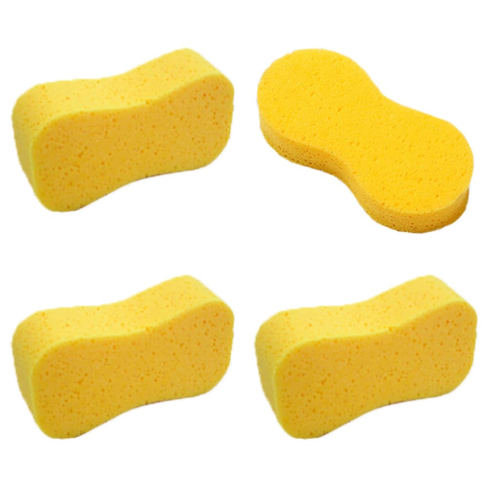 Lxtness 4 Stück autoschwamm, Schwamm autowäsche, autoschwamm lackschonend, super saugfähig, 22 * 11 * 4.5cm