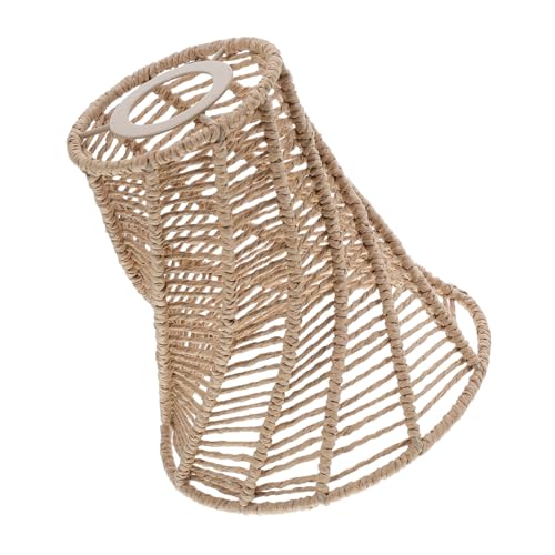 Mipcase Pantalla tejida sombra de lámpara de techo pantallas para lámpara de mesa reemplazo de la pantalla de la lámpara pantallas de lámparas de araña boho lámpara Papel Caqui