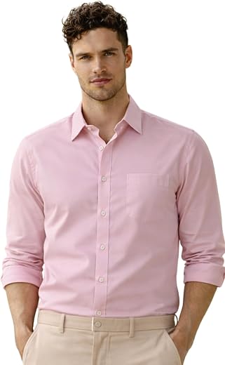 Louis Philippe Men's Slim Fit Easy to Iron Everyday wear Premium Cotton Full Sleeve Solid Formal Shirt