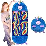 Generic Kinder-Schlafsack für Kinder, Tier-Dinosaurier-Baumwolle, kompakter Camping-Schlafsack mit Kissen für Kinder, Mädchen, Jungen, Kleinkind, Camping (Alter 3-7 Jahre)