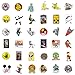 Bastban 100 PCS Cool Stickers Pack,Vinyl Waterproof Stickers for Water Bottles Skateboard Laptop Luggage Computer Bike Phone, Stickers for Teens Adults (Cartoon Doodle)