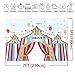Art Studio Circus Carnival Theme Kids Birthday Party Photography Backdrop Blue Sky Red White Striped Tent Ferris Wheel Baby Shower Dessert Table Decor Banner Photo Studio Props Booth Vinyl 7x5ft