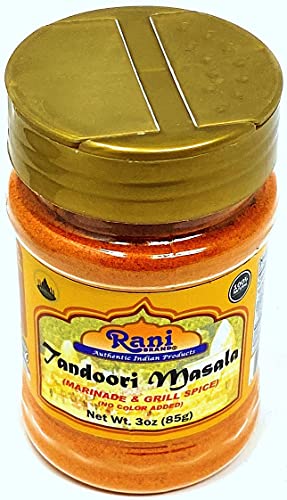 Rani Tandoori Masala (Natural, No Colors Added) Indian 11-Spice Blend 3Oz (85G) Pet Jar ~ Salt Free | Vegan | Gluten Friendly | Non-Gmo | Indian Origin #TOP6