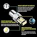 HITBEAM Super Bright 1156 LED Bulb White 1600 Lumens 1141 1003 BA15S 7506 LED Bulbs for Car Back Up Reverse Lights,Brake Lights,Tail Lights,6500K Xenon White (Pack of 2)