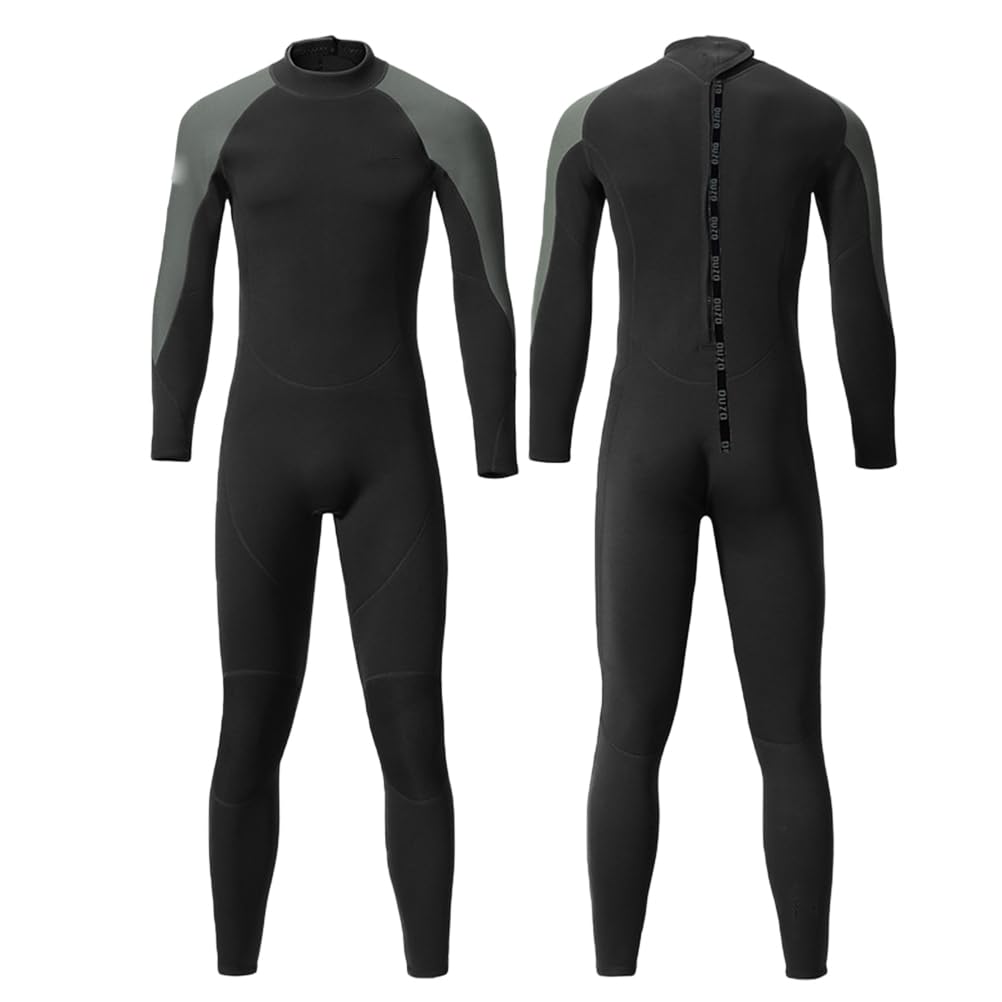 Mute Umide da Donna Uomo, 1.5mm Neoprene Corpo Intero Muta Sub a Maniche Lunghe con Chiusura Posteriore Protezione UV Ultra-Stretch Muta Monopezzo da Surf e Immersioni in Neoprene per Adulti