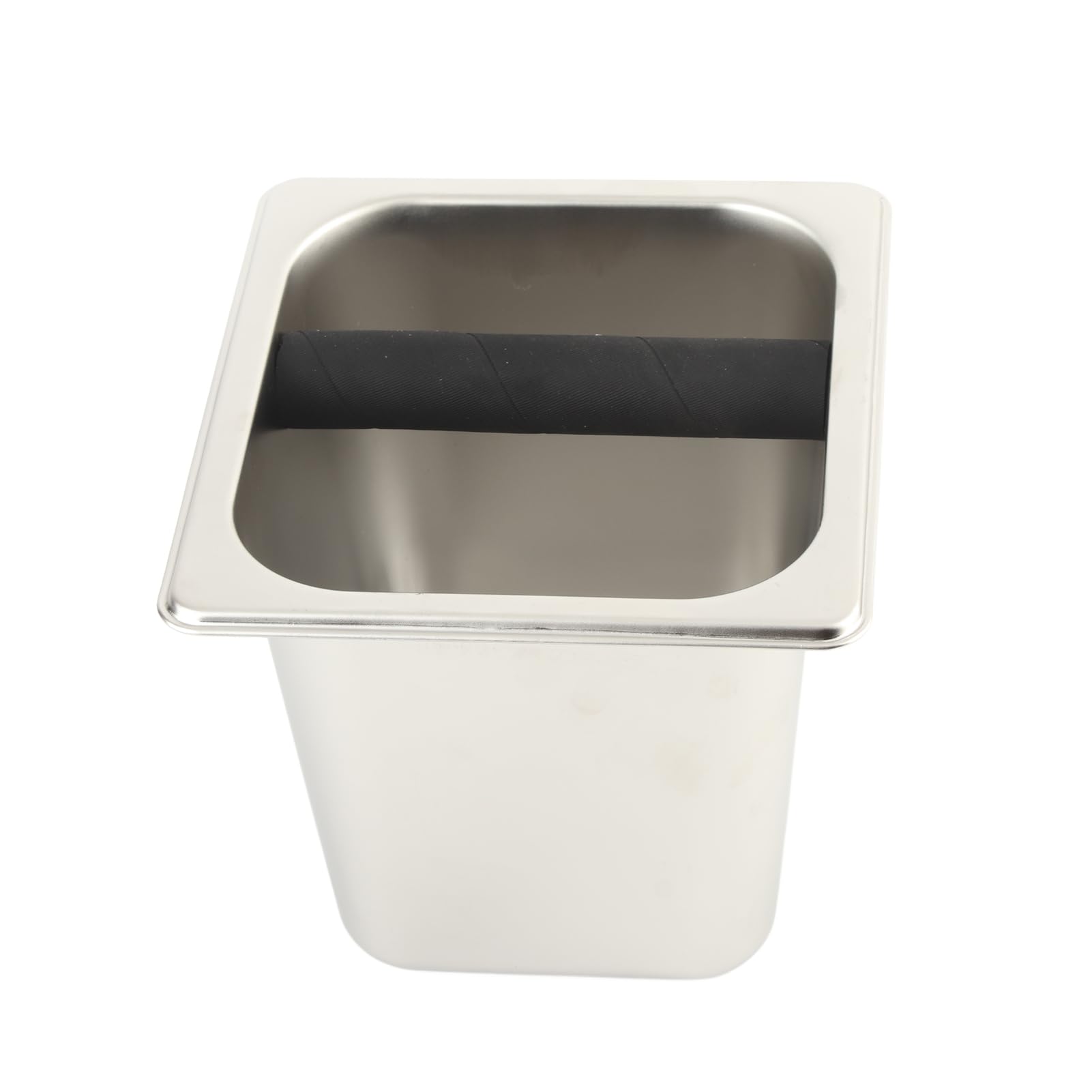 Contenitore residuo di caffè per caffè espresso in acciaio inossidabile Contenitore residuo di caffè con barra di gomma Professionista pesante Design di ciotola profonda (L)
