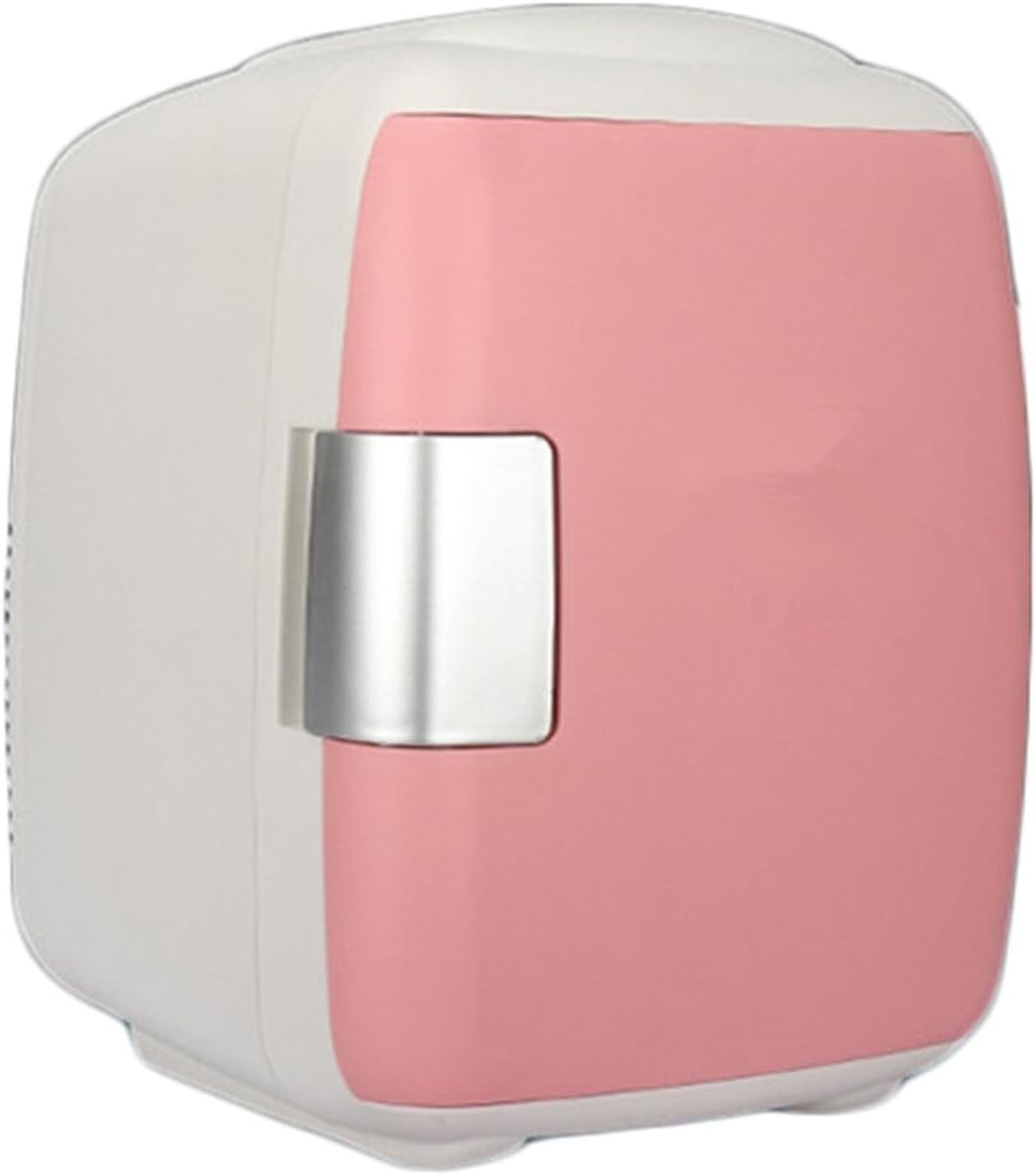 HL Car Refrigerator 4L Mini Small Refrigerator Breast Milk Box Refrigerator Cold and Warm Type, Light Pink,Light Pink