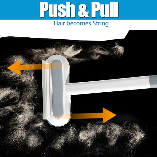 Image of Pet Hair Removal Tool 2 Pieces, Dog and Cat Hair Remover for Couch Carpet Furniture, 4 in 1 Multifunctional Pet Hair Removal Broom, Cleaning Brush for Window Tile, Reusable Washable