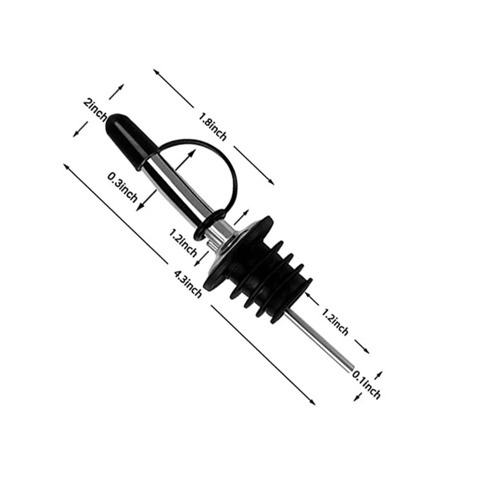 Bouchons à vin 30 pièces becs verseurs rapides en acier inoxydable avec bouchon caoutchouc d'alcool conique lavable au lave-vaisselle hygiénique for le Champagne frais
