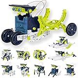 12-in-1 Solar Robot Kit STEM Gift Toys for Boys Aged 8-13, 190 PCS DlY Science Building Experiments Set,Educational Robotic Toys for 8 9 10 11 12 13 Year Old Boy Girl Gift Ideas On Christmas Birthday