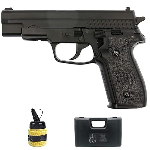 HFC 116N Negra (Muelle) | Pistola de Airsoft Calibre 6mm + maletín + munición Bolas PVC