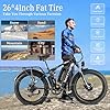koonkex Dual-Motor Electric-Bike 52V-40MPH-30AH for Adults-Men, 26 * 4" Fat Tire Electric Bicycle, 210NM E-Bike for Mountain Snow Beach Commuting Hunting（Black） #4