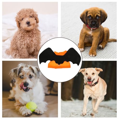 Disfraz de murciélago para perro Beaupretty Halloween negro miniatura 7