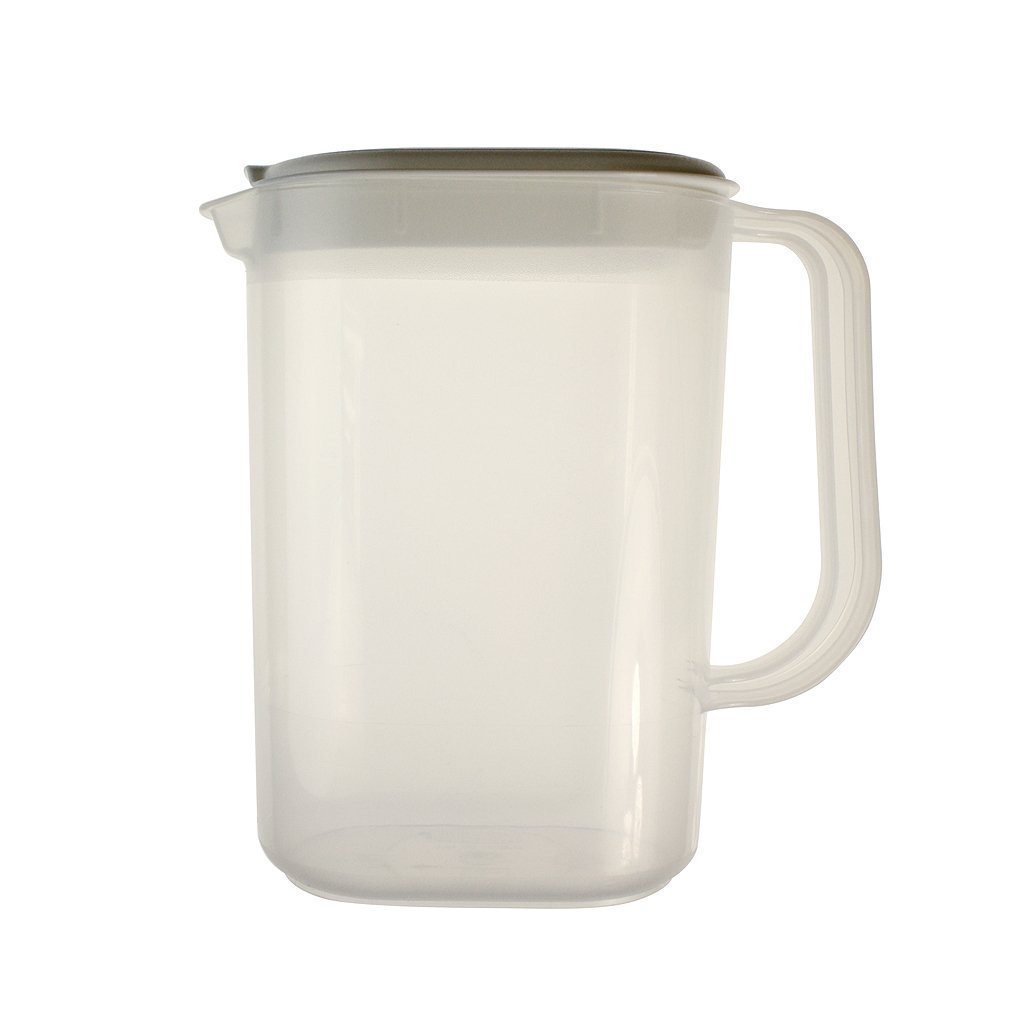 Whitefurze Transparent Set Of 2 1.5L Fridge Jug Food Storers Plastic Fridge Jug With Lid By