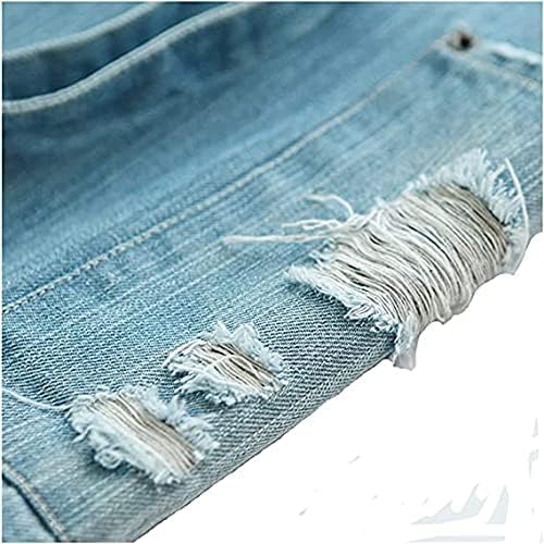 Miniatura 5 de Delantal de mezclilla de algodón con bolsillos, unisex, ajustable, delantal de cocina para cocinero, cocina, restaurante