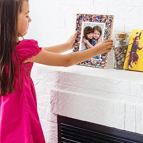 Dan&Darci DIY Mosaic Picture Frame Kit for Kids - Arts and Craft Kits for Girls & Boys - Crafts for 6-14 Year Old - Photo Birthday Gifts for Ages 6, 7, 8, 9, 10, 11, 12, Gift for Teens, Tweens, 6-8, - Thumbnail 6