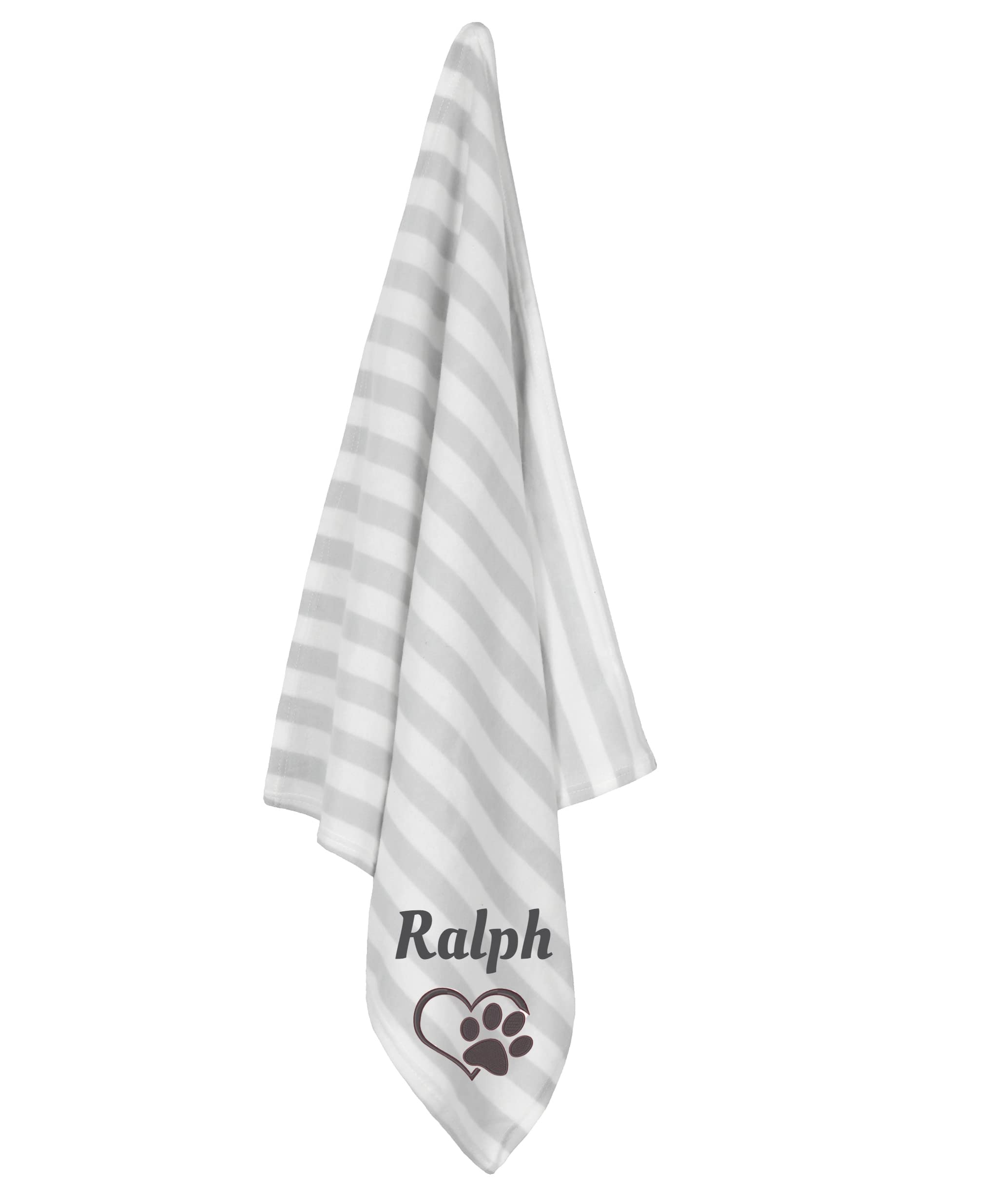 The Pyjama Party Personalised Pet Blankets Comforters Ideal For New Puppy or Kitten (Grey Stripe)
