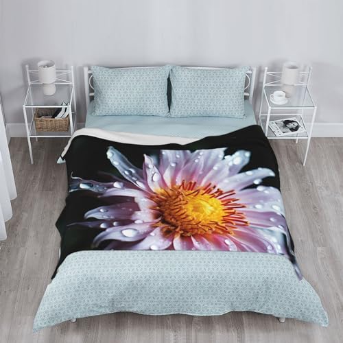 Couverture en flanelle à imprimé de fleurs plaid microfibre doux et léger - 8
