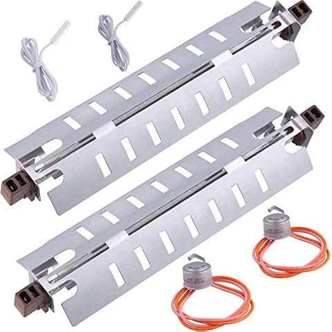 WR51X10055 Refrigerator Defrost Heater Replacements WR55X10025 Temperature Sensor WR50X10068 Defrost Thermostat Compatible with general Electric Refrigerators WR51X10030(2 set) Cover