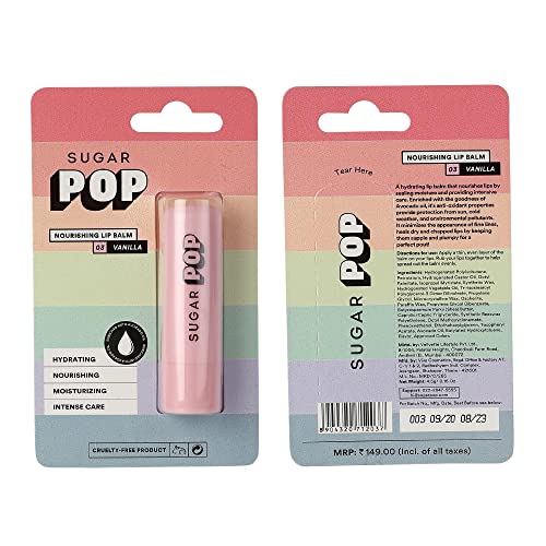 SUGAR-POP-Nourishing-Lip-Balm-03-Vanilla-45-gms--Tinted-Lip-Moisturizer-for-Dry-and-Chapped-Lips-Enriched-with-Castor-Oil-Intense-Hydration-and-UV-protection
