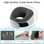 Upgraded Travel Neck Pillow Airplane- 360° Support Travel Pillows for Airplanes, Stocking Stuffers Gifts for Travellers With Eye Mask & Earplugs, Portable Carry Bag for Long Flights|Travel Essentials - Image 2