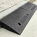 Saffory Kerb Ramps 9cm Height, 2PCS Curb Ramp for Cars, Heavy Duty Threshold Ramp for Wheelchairs, Curb Ram for Driveway, Mobility Scooter/Step,(50x27x9cm) X2