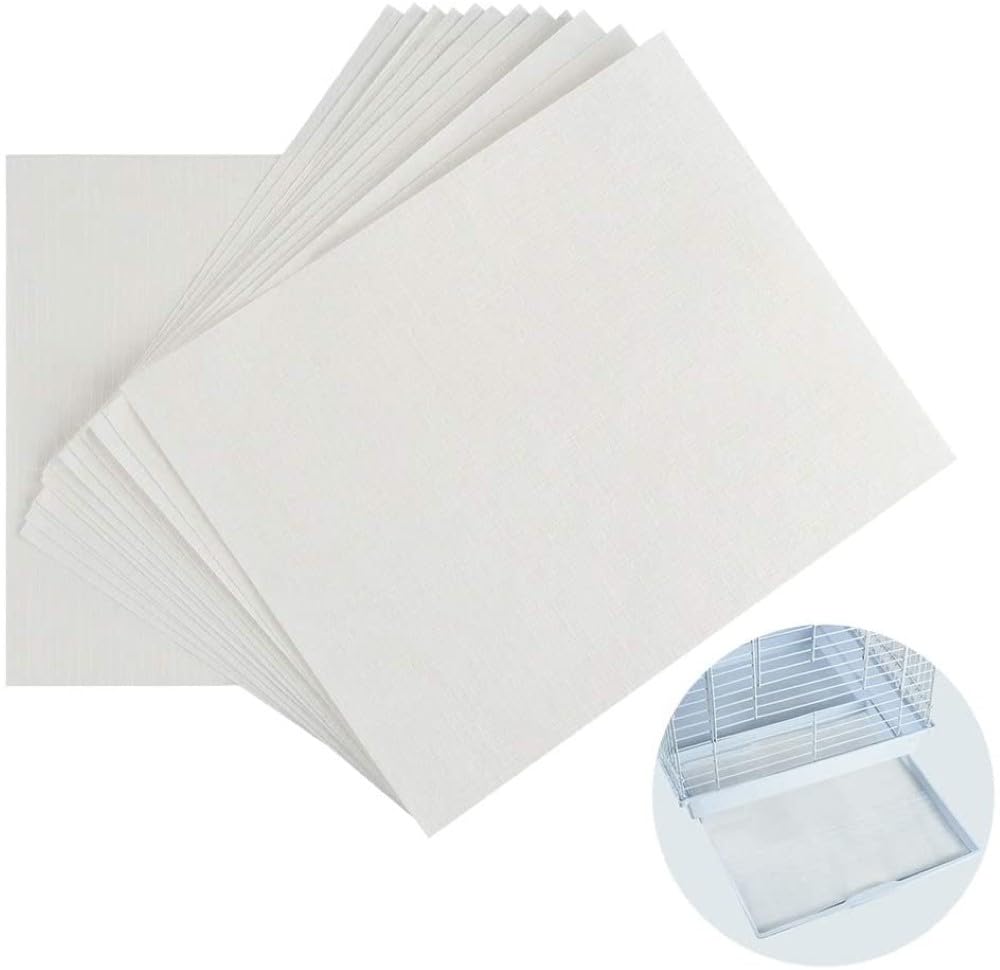 Dr.Geri's Bird Cage Liner Bird Cage Liners Custom Cut to Your Size 40lb Poly, 60lb Plain and Light 20lb Wax Liner 150 Sheets Sqaure-Round-Rectangle * Message US with Your Size* (Wax up to 30x30)