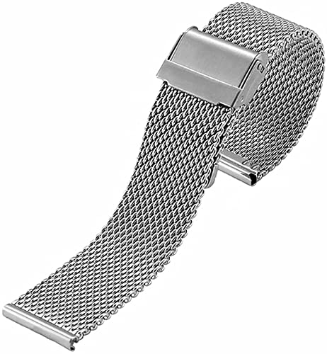 Bracelet de montre en acier inoxydable mailles tressées haut de gamme 22mm