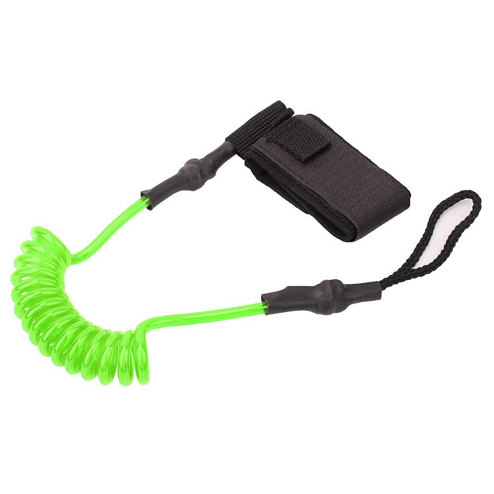Stretchable Surfboard Foot Rope Thick Neoprene Ankle Leash - Sturdy and for Body, Surfboard Optional color] (Fluorescent green and white core)