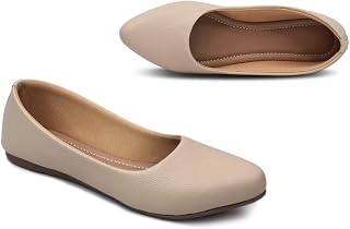 Women's Pointed Toe Ballet Flat Bellies | Ballerina Flats for Women | Belly Shoes in Beige, Black, Lime Green & Pink
