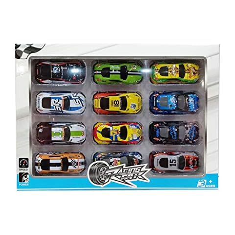 Sipobuy 12pcs Die Cast Metal Toy Cars, Diecast Mini Inertia Racing Cars, F1 Model Cars Cover