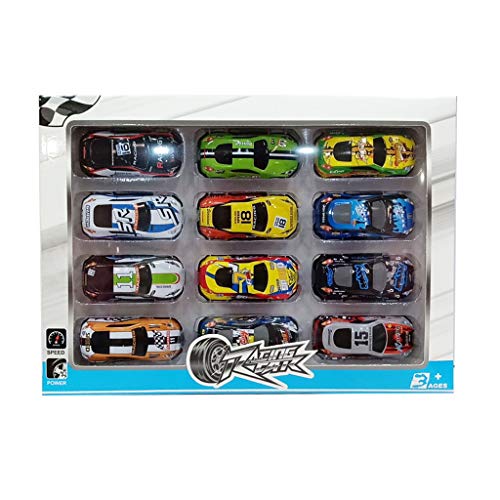 Sipobuy 12pcs Die Cast Metal Toy Cars, Mini Voitures de Course à inertie moulées sous Pression, Voitures Miniatures F1