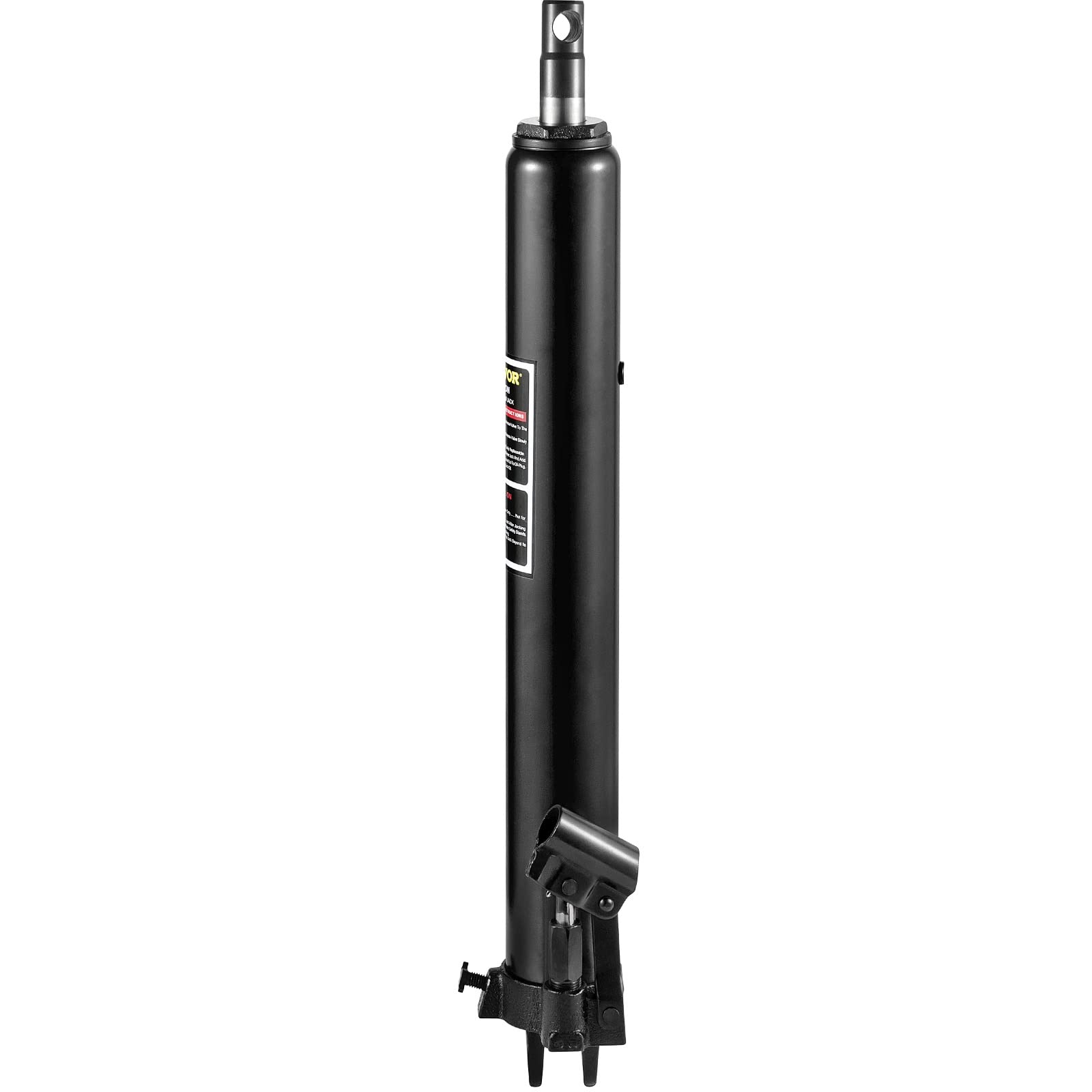 VEVOR Vérin Hydraulique Long pour Grue d'Atelier 3 T, Cylindre Hydraulique Support Moteur avec Pompe à Simple Piston et Base à Chape, Tige Hydraulique pour Chèvre Levage Moteur, Entretien, Noir